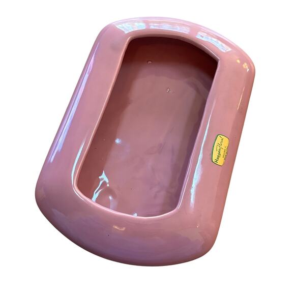 Haeger Floral pink ikebana planter flower pot decorative pottery Macomb IL USA - Picture 4 of 7